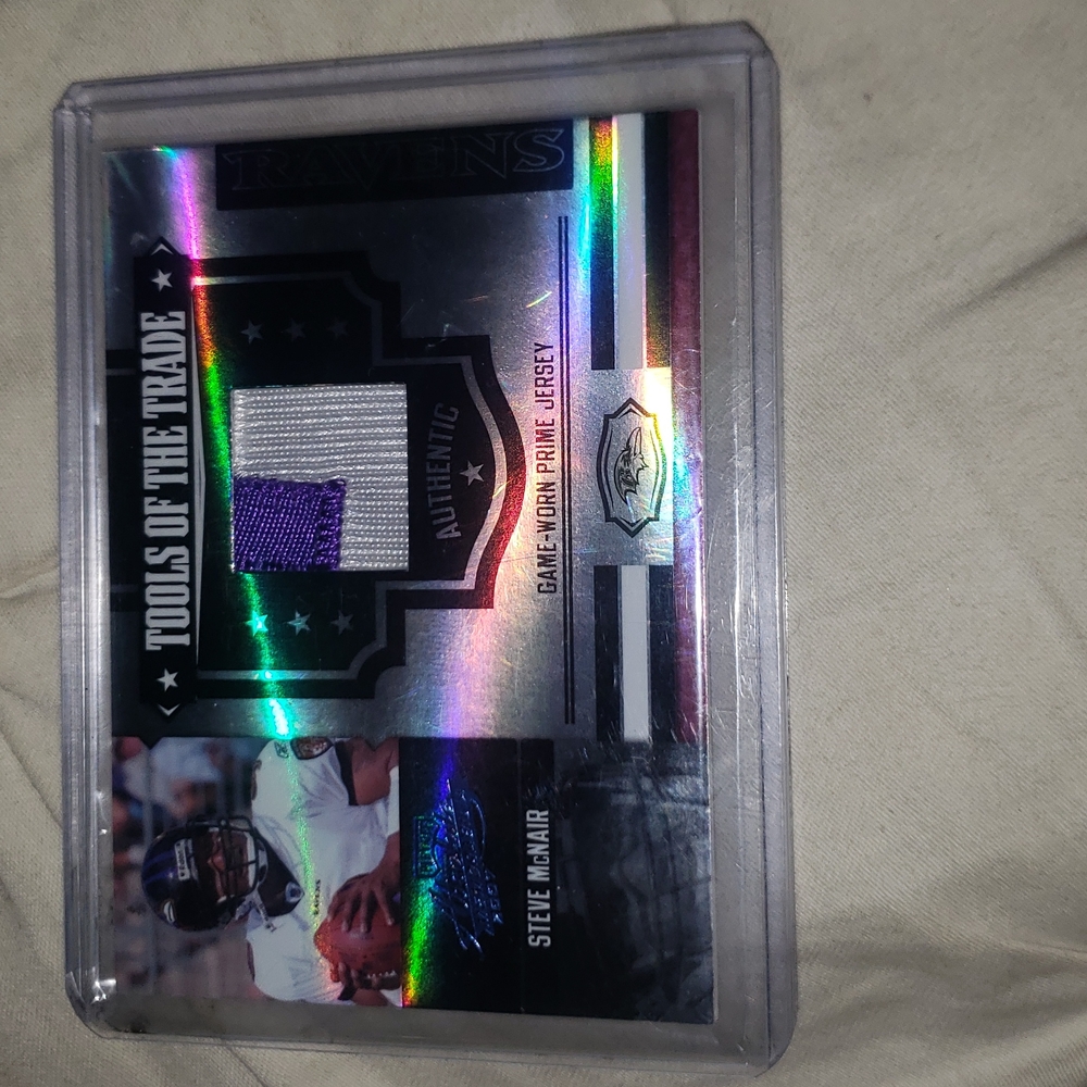 Steve McNair Absolute memorabilia football trading card Baltimore Ravens